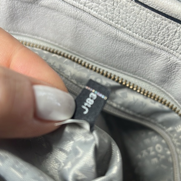 Kate Spade New York Pratt Street Brandice Zip Tote Gray Leather White Stitching - Picture 16 of 16